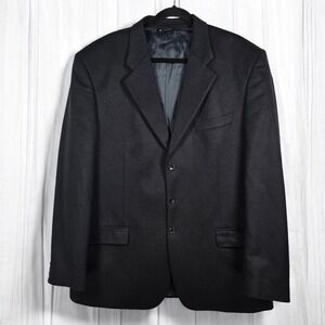 Idea Uomo Pure Cashmere Blazer Men 60L Black Lanifico del Casentino Italy Made